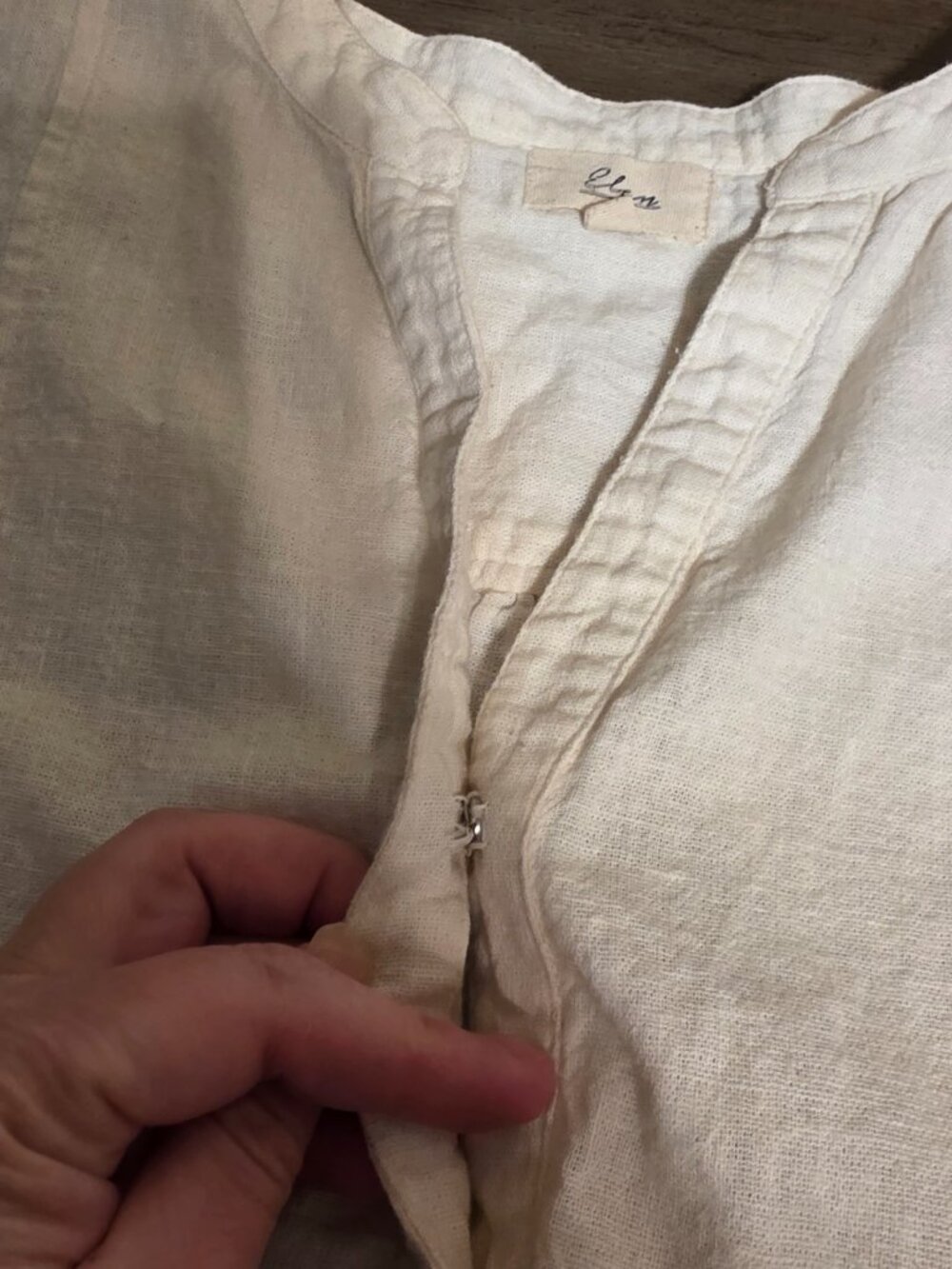 White Tunic Dress Large Sleeveless A Line Boho Beach Cover Up Flawed - Picture 12 of 13